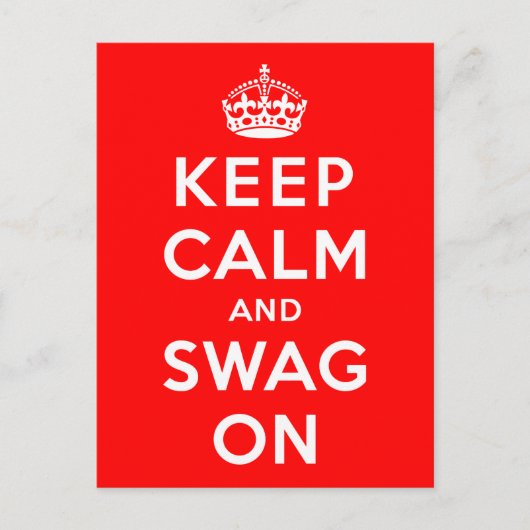 Ruhe behalt und Swag On Postkarte (Vorderseite)