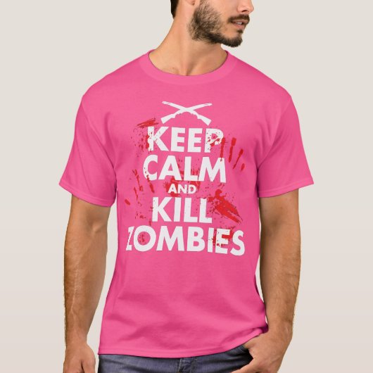 Ruhe behalt und töte Zombies T-Shirt (Vorderseite)