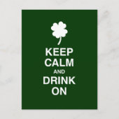 Ruhe behalt und trinken postkarte (Vorderseite)