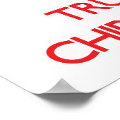 Ruhe behalt und vertraue dem Chiropraktor Poster (Ecke)