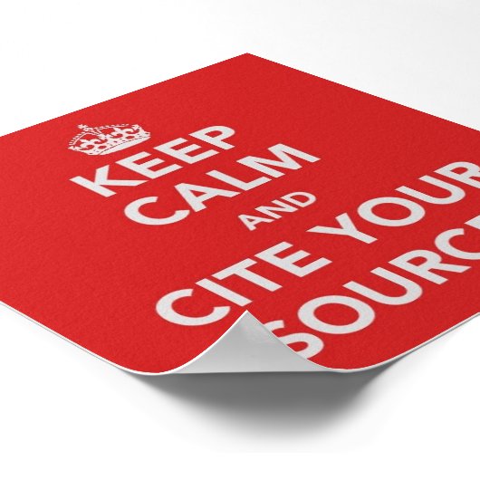 Ruhe behalt und zitiere Dein Sourcepaket Poster (Ecke)