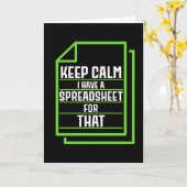 Ruhe behalten, dafür habe ich eine Tabelle Karte (Gelbe Blume)