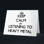 Ruhe behalten durch Hören von HEAVY METAL Karte<br><div class="desc">Benutzen Sie das Suchwerkzeug in meinem Geschäft um andere Schwermetall-Produkte zu finden. Behalt dich ruhig, indem du die HEAVY METAL Produkte hörst, die auf Hemden, Sweatshirts, Shirts für Kinder, Säugling, Aufklebern, Magneten und viel mehr Heavy Metal Kleidung erhältlich sind, die ganz auf deine Bedürfnisse zugeschnitten ist. Wenn Ihnen gefällt, was...</div>