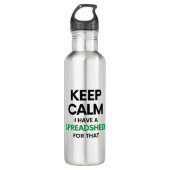 Ruhe behalten habe ich dafür eine Tabelle - Spread Edelstahlflasche (Vorderseite)