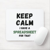 Ruhe behalten habe ich dafür eine Tabelle - Spread Mousepad (Mit Mouse)