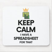 Ruhe behalten habe ich dafür eine Tabelle - Spread Mousepad (Vorne)