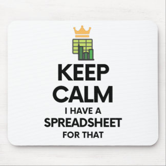 Ruhe behalten habe ich dafür eine Tabelle - Spread Mousepad