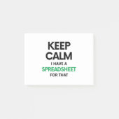 Ruhe behalten habe ich dafür eine Tabelle - Spread Post-it Klebezettel (Vorderseite)