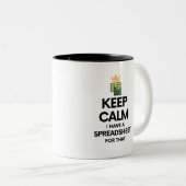 Ruhe behalten habe ich dafür eine Tabelle - Spread Zweifarbige Tasse (VorderseiteRechts)