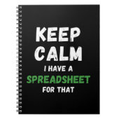 Ruhe behalten habe ich eine Tabelle dafür - Excel  Notizblock (Vorderseite)