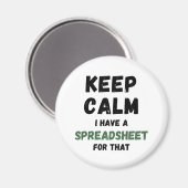 Ruhe behalten habe ich eine Tabelle für das - Exce Magnet (Vorderseite/Rückseite)