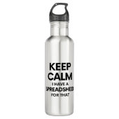 Ruhe behalten habe ich eine Tabellenkalkulation da Edelstahlflasche (Vorderseite)