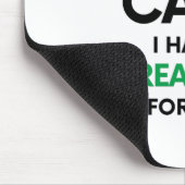 Ruhe behalten habe ich eine Tabellenkalkulation da Mousepad (Ecke)