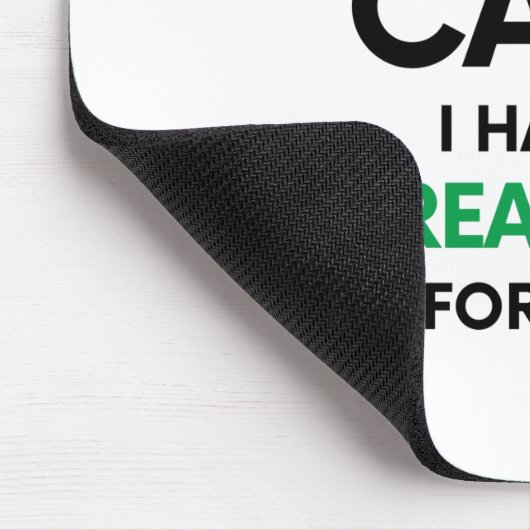 Ruhe behalten habe ich eine Tabellenkalkulation da Mousepad (Ecke)