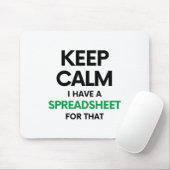 Ruhe behalten habe ich eine Tabellenkalkulation da Mousepad (Mit Mouse)