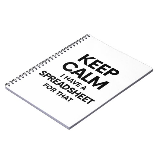 Ruhe behalten habe ich eine Tabellenkalkulation da Notizblock (Linke Seite)