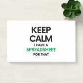 Ruhe behalten habe ich eine Tabellenkalkulation da Post-it Klebezettel (Büro)