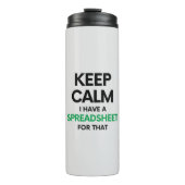 Ruhe behalten habe ich eine Tabellenkalkulation da Thermosbecher (Vorderseite)