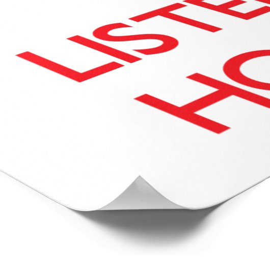 Ruhe behalten, indem man die HAUSHALTSMUSIK hört Poster (Ecke)