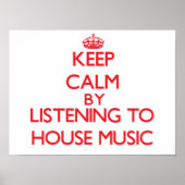 Ruhe behalten, indem man die HAUSHALTSMUSIK hört Poster (Vorne)