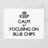 Ruhe behalten, indem man sich auf Blue Chips konze Postkarte (Vorderseite)