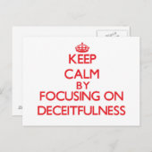 Ruhe behalten, indem man sich auf die Nachlässigke Postkarte (Vorne/Hinten)