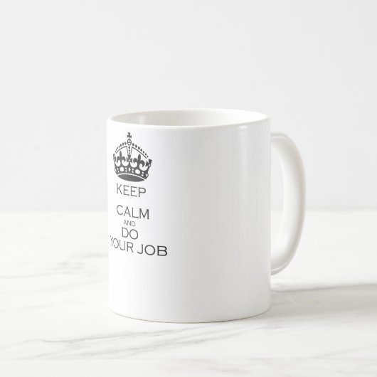 Ruhe behalten kaffeetasse (VorderseiteRechts)