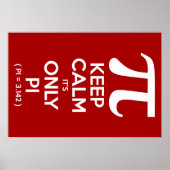 Ruhe behalten Nur Pi (Pi = 3.142) Poster (Vorne)