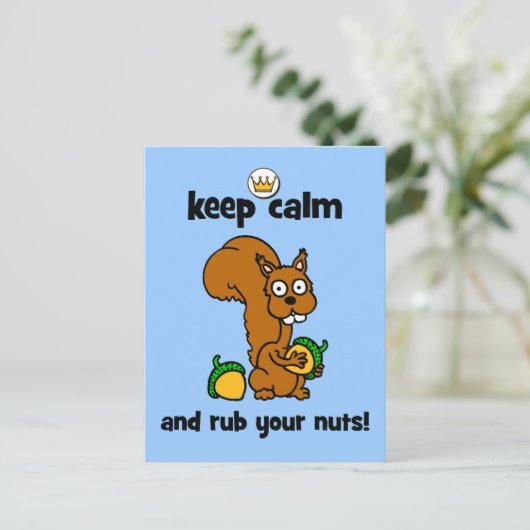 Ruhe behalten postkarte (Stehend Vorderseite)