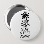 Ruhe Behalten und 6 Meter entfernt Bleibe Button (Vorne & Hinten)