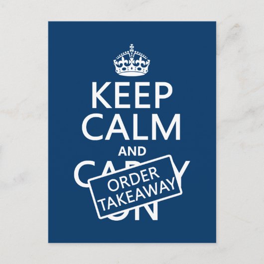 Ruhe behalten und Abholung bestellen (in beliebige Postkarte (Vorderseite)