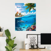 Ruhe behalten und abkühlen poster (Heimbüro)