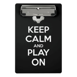 Ruhe behalten und abspielen mini klemmbrett