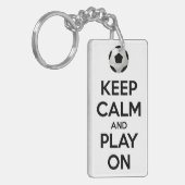 Ruhe behalten und abspielen schlüsselanhänger (Vorderseite links)