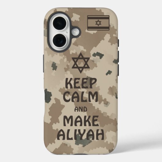Ruhe behalten und Aliyah machen - Wüste Case-Mate iPhone Hülle (Rückseite)