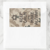 Ruhe behalten und Aliyah machen - Wüste Rechteckiger Aufkleber (Tasche)