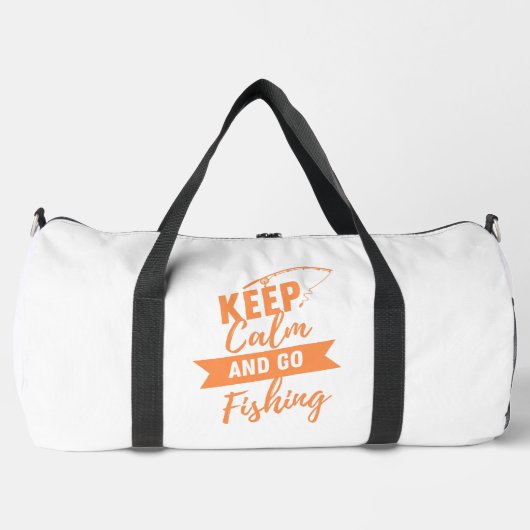 Ruhe behalten und angeln gehen duffle bag (Vorderseite)