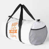 Ruhe behalten und angeln gehen duffle bag (Rechte Ecke)