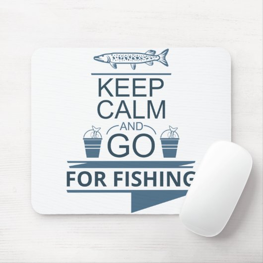 Ruhe behalten und angeln gehen mousepad (Mit Mouse)