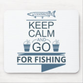 Ruhe behalten und angeln gehen mousepad (Vorne)