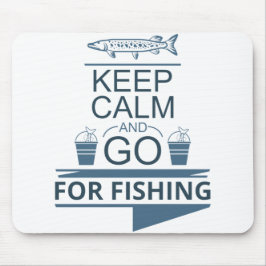 Ruhe behalten und angeln gehen mousepad
