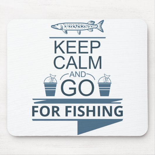 Ruhe behalten und angeln gehen mousepad (Vorne)