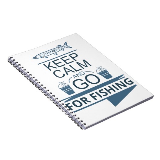 Ruhe behalten und angeln gehen notizblock (Rechte Seite)