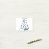 Ruhe behalten und angeln gehen post-it klebezettel (Auf Schreibtisch)