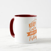 Ruhe behalten und angeln gehen tasse (Vorderseite Links)