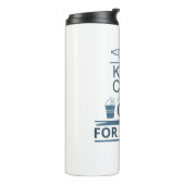 Ruhe behalten und angeln gehen thermosbecher (Nach links gedreht)