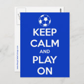 Ruhe behalten und auf Blau spielen Postkarte (Vorne/Hinten)