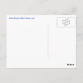 Ruhe behalten und auf Blau spielen Postkarte (Rückseite)