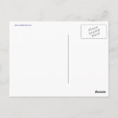 Ruhe behalten und auf Blue Postcard segeln Postkarte (Rückseite)