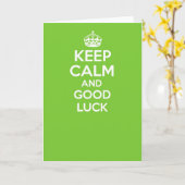 Ruhe behalten und auf der Grüße Karte - VIEL GLÜCK (Gelbe Blume)